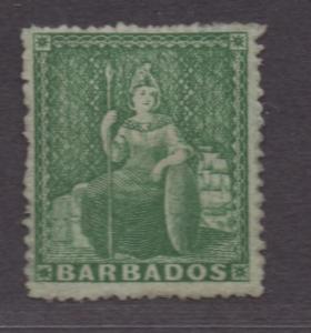 **Barbados, SC# 15 Unused, FVF No Gum Single Stamp, CV $35.00