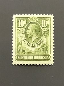 Northern Rhodesia 9 F-VF MH. Scott $ 9.00