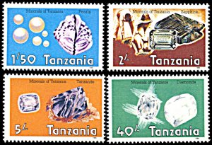 Tanzania 310-313, MNH, Minerals of Tanzania