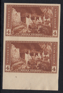 United States #759 imperf pair