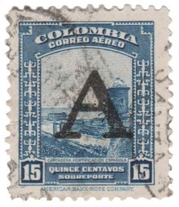 COLOMBIA STAMP 1950 SCOTT # C188. USED. # 8