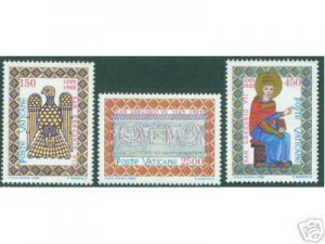 VATICAN Scott 758-760 MNH** 1985 Saint Gregory Set