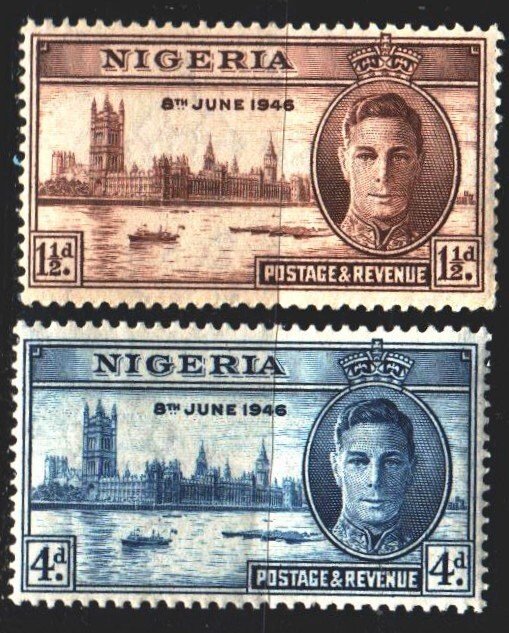 Nigeria. 1946. 62-63. London, river, ships. MLH.