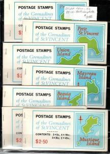 St. Vincent Grenadines Scott 84-111 Mint NH booklets complete