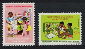 Malagasy Rep. Children's Books Promotion 2v 1976 MNH SC#449-460 SG#363-364