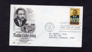 1771 Martin Luther King, Jr. FDC ArtCraft addressed