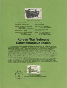 US SP700 Korea Veterans Souvenir Page #2152