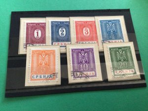 German Occupation Serbia  postage due 1942  used hinged on piece stamps A17737