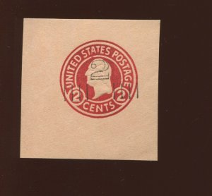 U456a Washington Type 3 Surcharge Unused  Cut Square with PF Cert (U456 PF1)