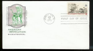 UNITED STATES FDC 8¢ Revolution Bicentennial 1973 Farnam