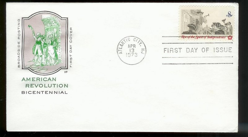 UNITED STATES FDC 8¢ Revolution Bicentennial 1973 Farnam