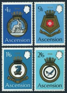 Ascension 134-137,137a,MNH.Michel 134-137,Bl.2.Naval Arms 1970:Penelope,Carlisle