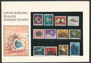 Cocos Islands # 8-19  Marine Animals, Birds (12) Presentation Pack Mint NH