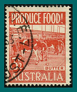 Australia 1953 Produce Food, Butter, 3.5d used #253,SG258