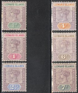 Leeward Stamps # 1-6 MLH VF Scott Value $43.45