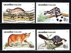 Thailand #1425-28 ~ Cplt Set 4 ~ Wild Life ~ 2b,8b Used, 3-6b MNH, 8b PM (1991)