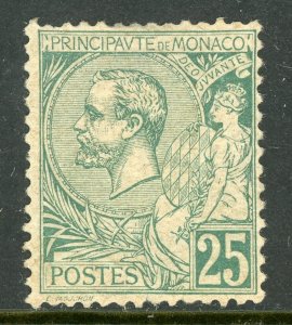 Monaco 1891 Prince Albert 25¢ Green Scott # 20 Mint E914