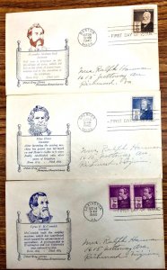 # 859-893 FDC Full Set of 35 Famous Americans 1940