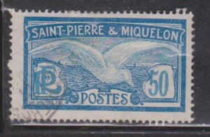 ST PIERRE ET MIQUELON Scott # 98 Used - Seagull