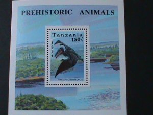 ​TANZANIA-1991-SC#766-PREHISTORY ANIMAL-RHAMPHORHYNCHUS-S/S VF-LAST ONE