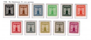Germany MNH Franchise Stamps  Issued 1938  Sc# S1-S11