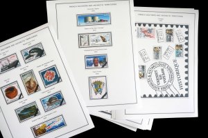 COLOR PRINTED TAAF: FRENCH ANTARCTICA 1955-2010 STAMP ALBUM PAGES (104 il.pages)