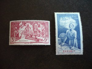 Stamps - Dahomey - Scott# CB3-CB4 - Mint Hinged Part Set of 2 Stamps