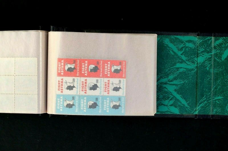 US STAMP COLLECTION CHRISTMAS SEAL + Others 100 DIFFERENT BLOCKS (635 Stamps)