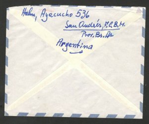 ARGENTINA TO GERMANY -AIRMAIL R LETTER-MULTI FRANKED-BIRDS-FAUNA-PLANE-1972.