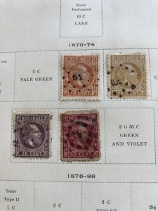 Dutch Indies 18 early Album Pages w/stamps