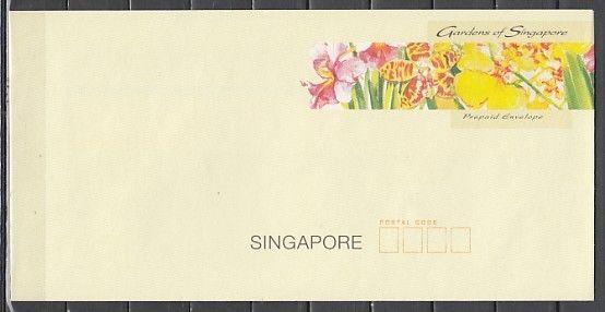 Singapore,  Pre Paid Envelope showing Orchids. ^