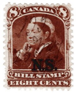 (I.B) Canada Revenue : Nova Scotia Bill Stamp 8c