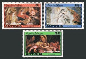 Antigua 524-527,MNH.Michel 525-528,Bl.39. Christmas 1978,Paintings by Rubens.