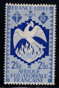 French Equatorial Africa Scott 151 MH* stamp from 1941 Phoenix Rising set