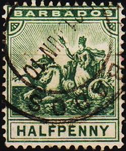 Barbados. 1892 1/2d S.G.106 Fine Used