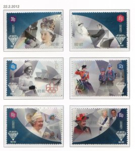 Guernsey 2012 Diamond Jubilee Set Set SG1407/1412 Unmounted Mint