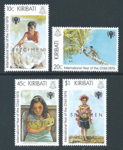 Kiribati #345-8 NH International Year of the Child w/Specimen O/P