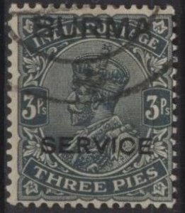 Burma O1 (used) 3p George V, gray (1937)