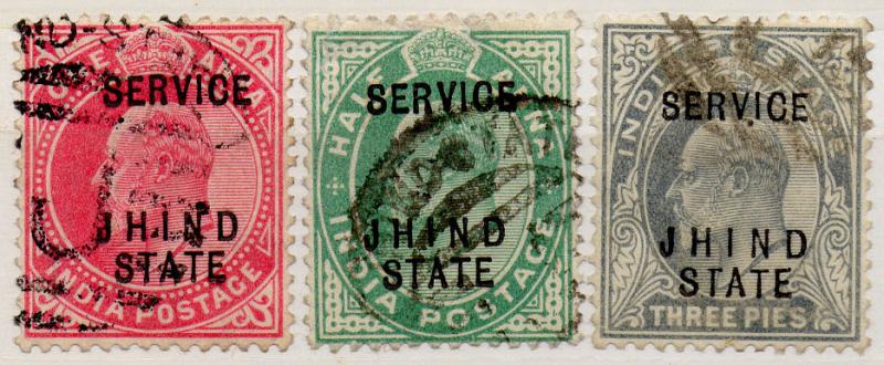 (I.B) India Postal : Jhind State Official Overprints