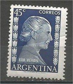 ARGENTINA, 1952, MNH 45c, Eva Peron, Scott 605 fold