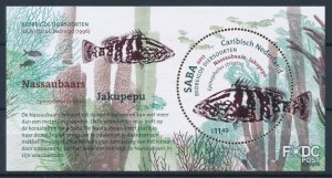 [112135] Caribbean Netherlands 2017 Saba Marine life Fish Miniature Sheet MNH