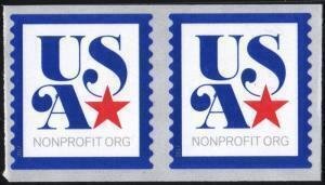 U.S.#5172 USA & Star 5c Coil Pair, MNH.