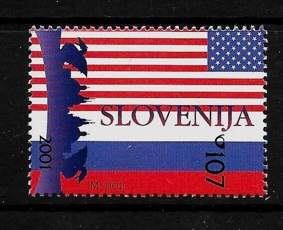 SLOVENIA Sc 463 NH ISSUE of 2001 - PRESIDENTS OF USA & RUSSIA