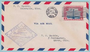 UNITED STATES FIRST FLIGHT COVER - 1928 FROM CLEVELAND OHIO - CV175