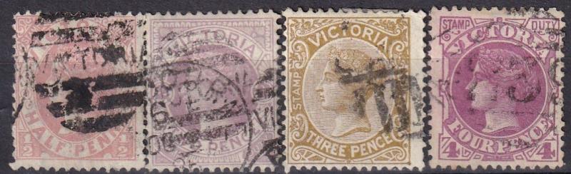 Victoria #146, 148-50  F-VF Used CV $12.15 (A18508)