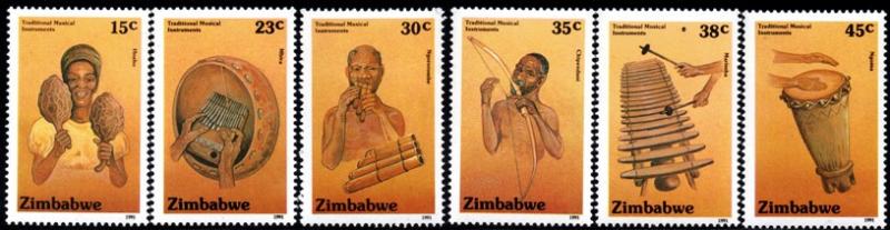 Zimbabwe - 1991 Musical Instruments Set MNH**SG 804-809
