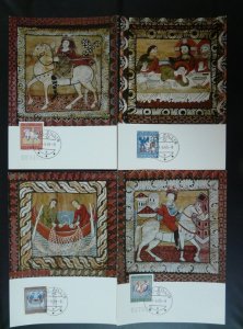 religious art Pro Patria set of 4 maximum card Switzerland 1965