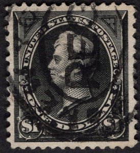 Scott #261  XF Used.  w/Cert. Elusive type I. Small thin. Showpiece.