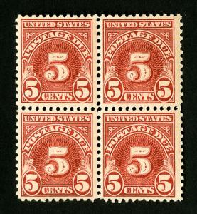 US Stamps # J73 VF Block 4 OG NH Catalog Value $170.00