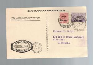 1931 Brazil Graf Zeppelin cover to Sieger Germany # C 28 LZ 127